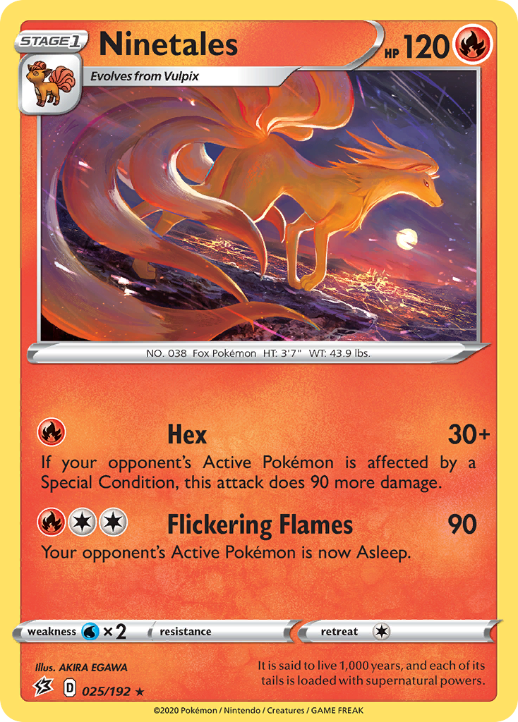 Ninetales (025/192) [Sword & Shield: Rebel Clash] Reverse Holofoil