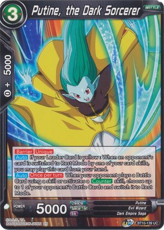 Putine, the Dark Sorcerer (BT10-139) [Rise of the Unison Warrior 2nd Edition] Parallel Foil