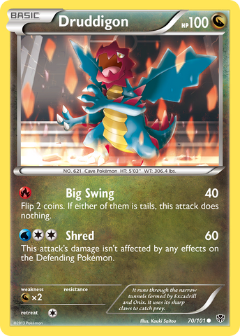 Druddigon (70/101) [Black & White: Plasma Blast] Reverse Holofoil