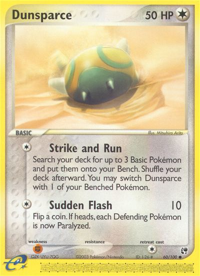 Dunsparce (60/100) [EX: Sandstorm] Reverse Holofoil