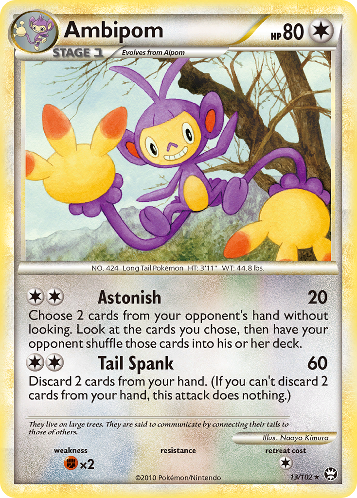 Ambipom (13/102) [HeartGold & SoulSilver: Triumphant] Reverse Holofoil
