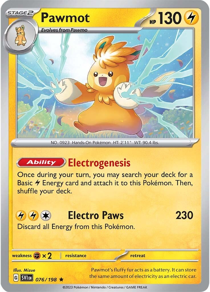 Pawmot (076/198) [Scarlet & Violet: Base Set] Reverse Holofoil