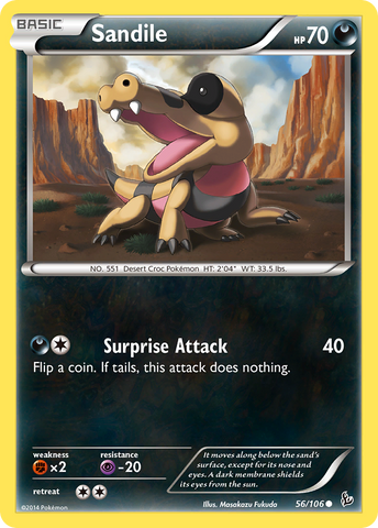 Sandile (56/106) [XY: Flashfire] Reverse Holofoil