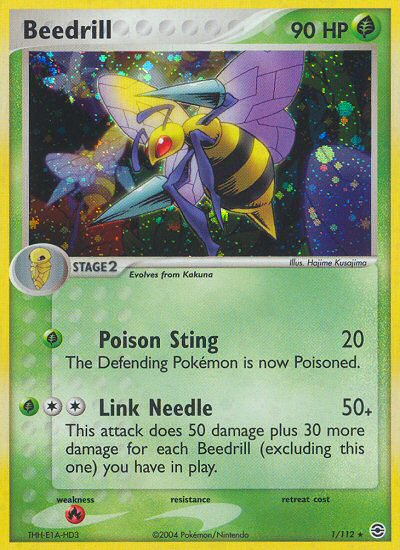 Beedrill (1/112) [EX: FireRed & LeafGreen] Reverse Holofoil