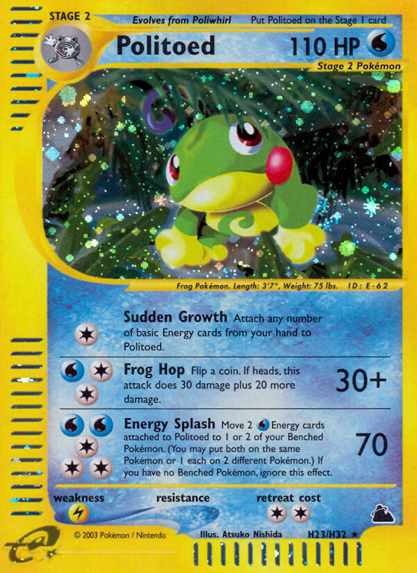 Politoed (H23/H32) [Skyridge] Reverse Holofoil