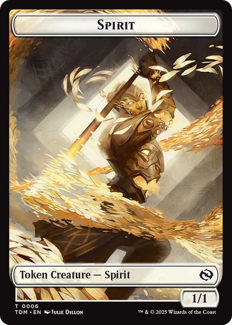 Spirit (0006) // Spirit (0007) Double-Sided Token [Tarkir: Dragonstorm Tokens] Foil