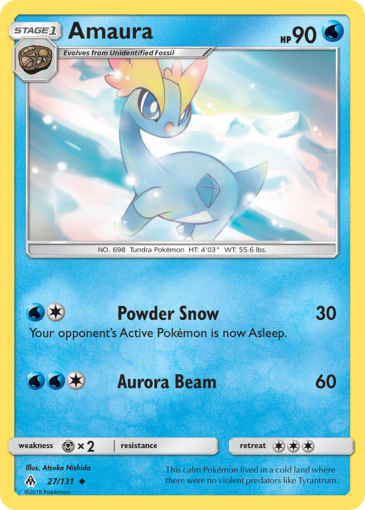 Amaura (27/131) [Sun & Moon: Forbidden Light] Reverse Holofoil