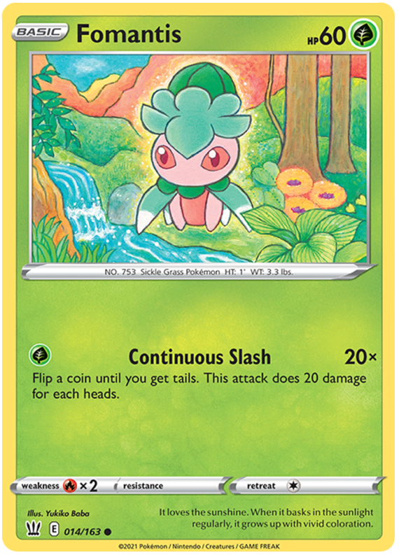 Fomantis (014/163) [Sword & Shield: Battle Styles] Reverse Holofoil