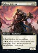 Valiant Veteran (Extended Art) [Dominaria United] Foil