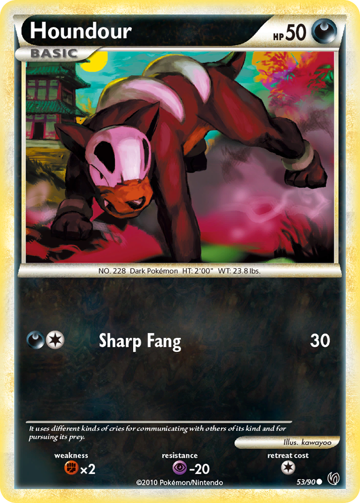 Houndour (53/90) [HeartGold & SoulSilver: Undaunted] Reverse Holofoil