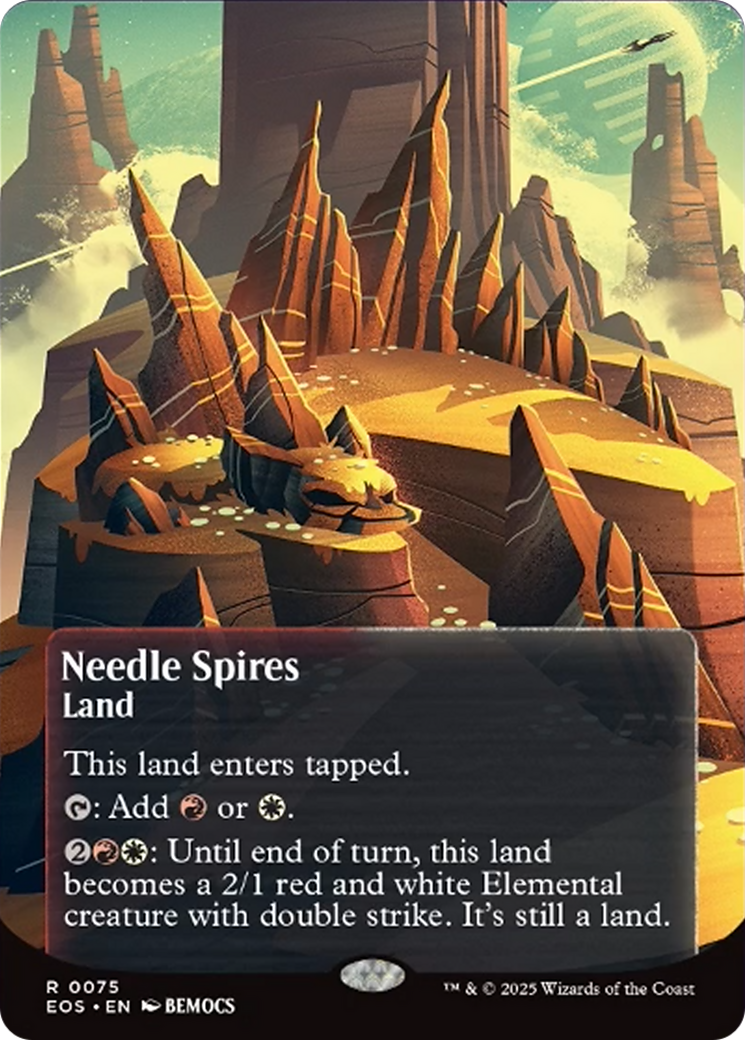 Needle Spires (0075) (Borderless) [Edge of Eternities: Stellar Sights] Foil