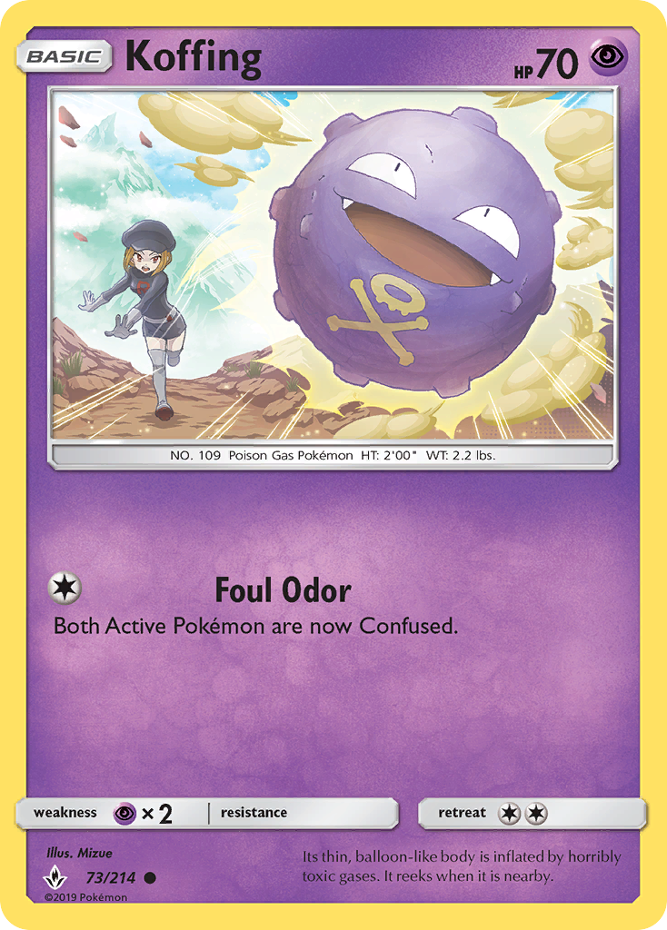 Koffing (73/214) [Sun & Moon: Unbroken Bonds] Reverse Holofoil