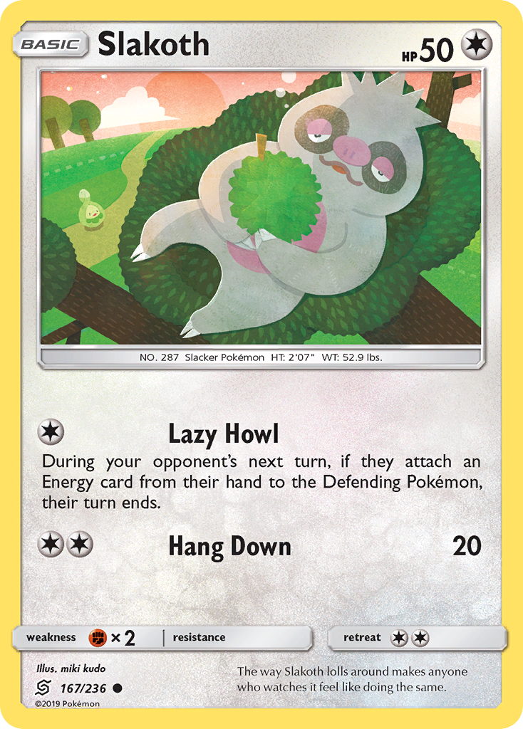 Slakoth (167/236) [Sun & Moon: Unified Minds] Reverse Holofoil