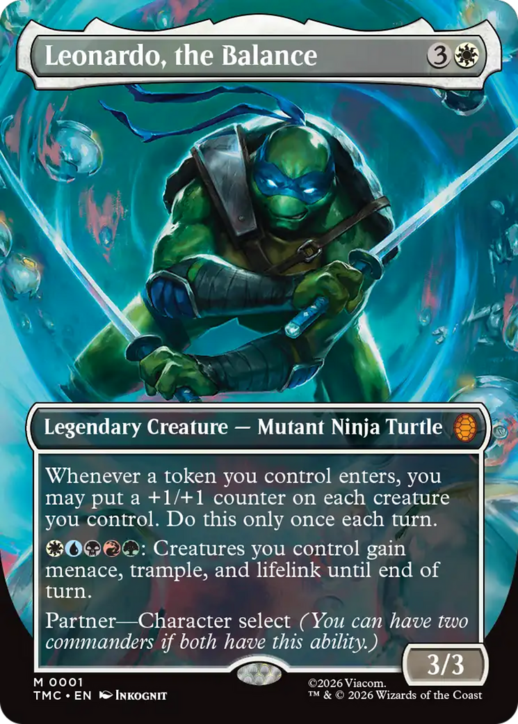 Leonardo, the Balance (Borderless) [Teenage Mutant Ninja Turtles Commander] Foil