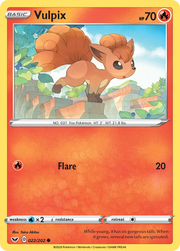 Vulpix (022/202) [Sword & Shield: Base Set] Reverse Holofoil