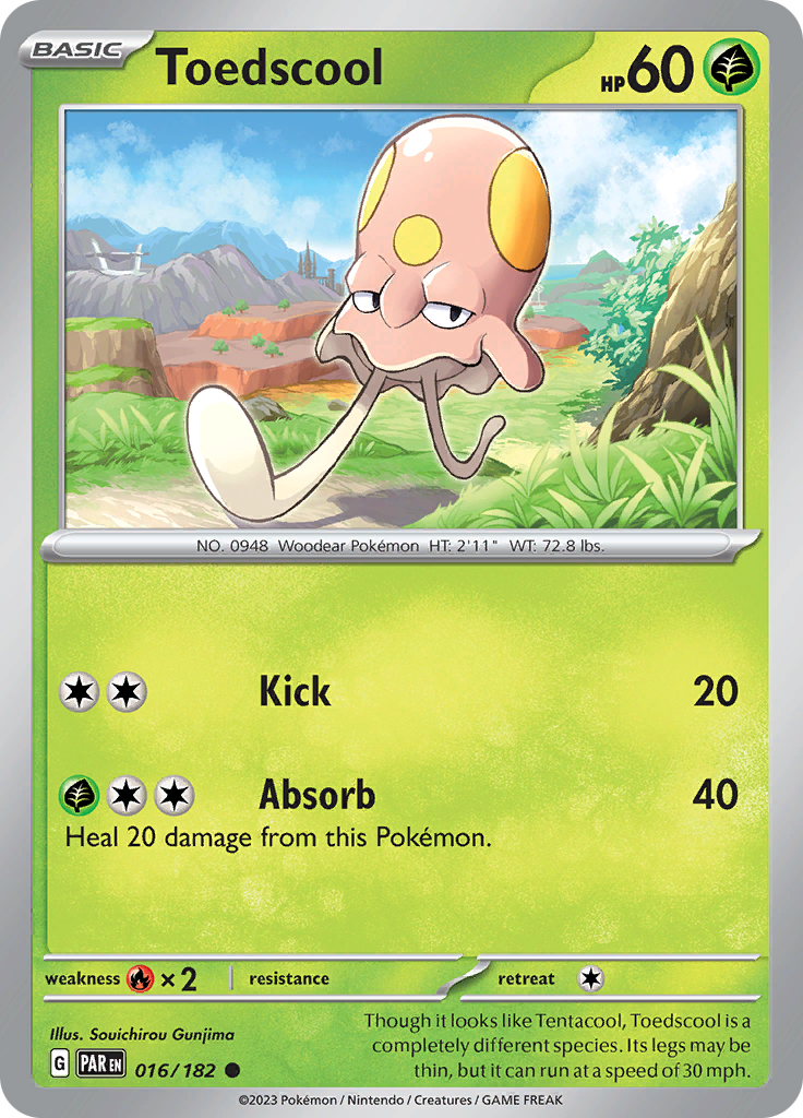 Toedscool (016/182) [Scarlet & Violet: Paradox Rift] Reverse Holofoil