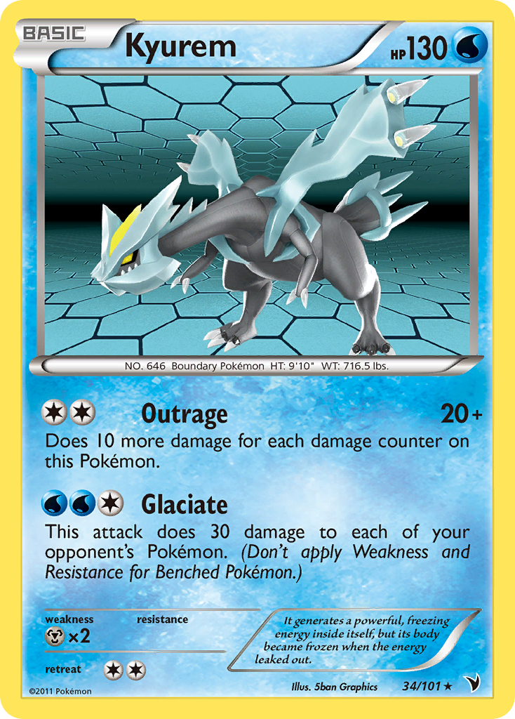 Kyurem (34/101) [Black & White: Noble Victories] Reverse Holofoil
