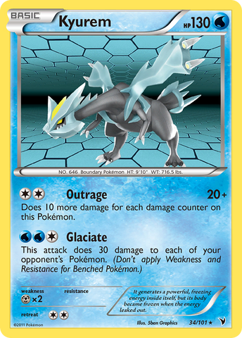 Kyurem (34/101) [Black & White: Noble Victories] Reverse Holofoil