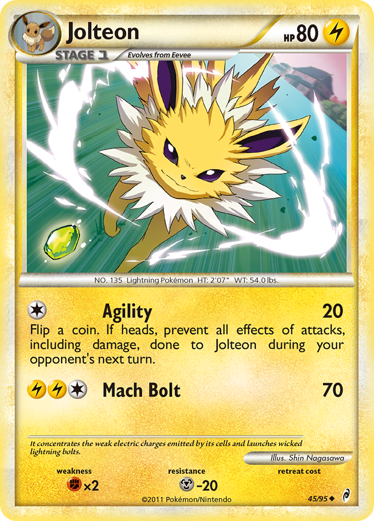 Jolteon (45/95) [HeartGold & SoulSilver: Call of Legends] Reverse Holofoil