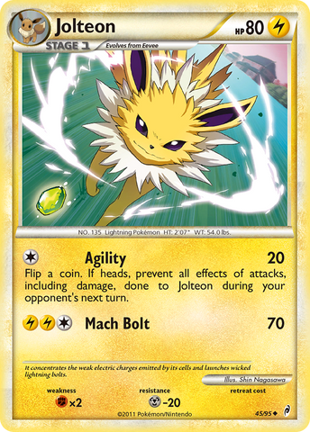 Jolteon (45/95) [HeartGold & SoulSilver: Call of Legends] Reverse Holofoil