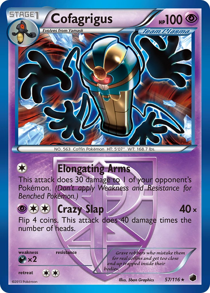 Cofagrigus (57/116) [Black & White: Plasma Freeze] Reverse Holofoil