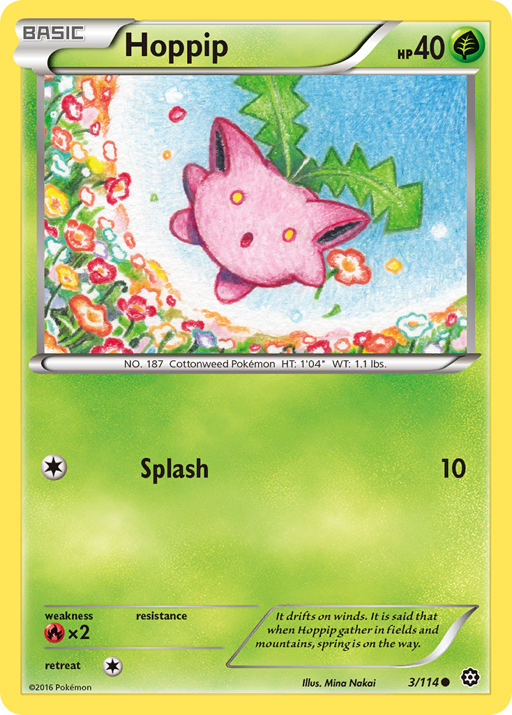 Hoppip (3/114) [XY: Steam Siege] Reverse Holofoil