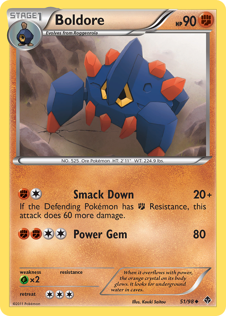 Boldore (51/98) [Black & White: Emerging Powers] Reverse Holofoil