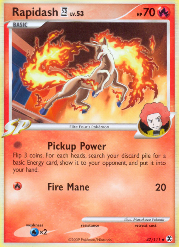 Rapidash (47/111) [Platinum: Rising Rivals] Reverse Holofoil