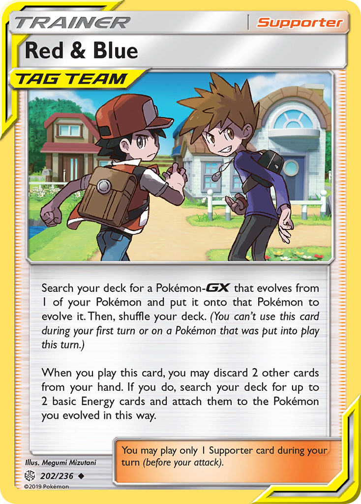 Red & Blue (202/236) [Sun & Moon: Cosmic Eclipse] Reverse Holofoil