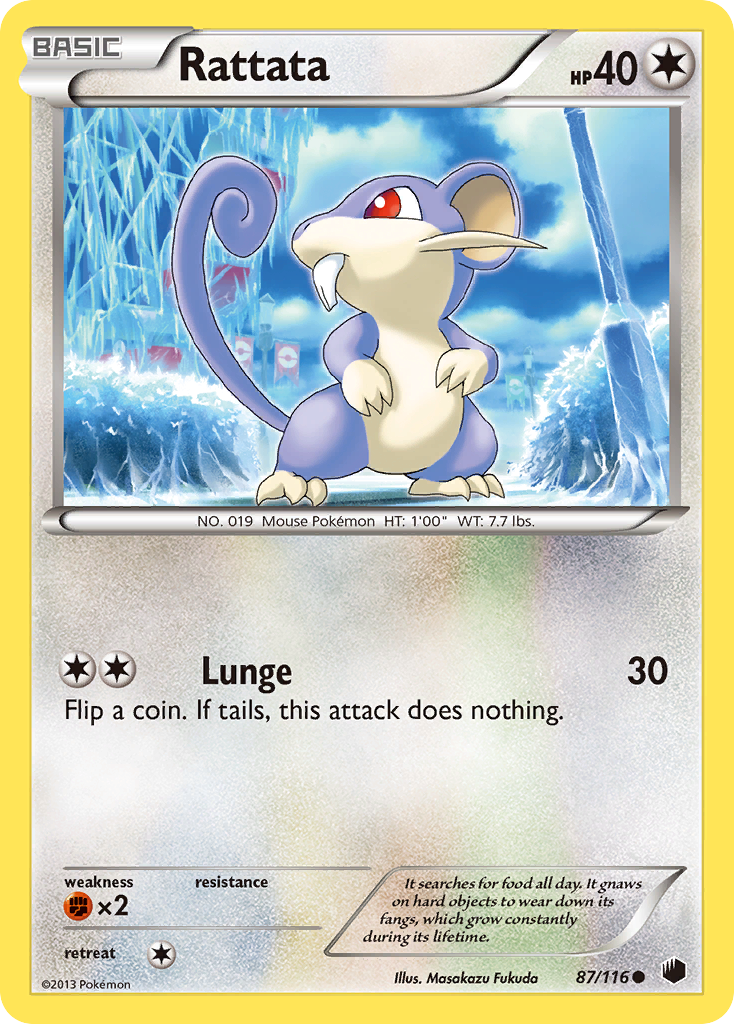 Rattata (87/116) [Black & White: Plasma Freeze] Reverse Holofoil