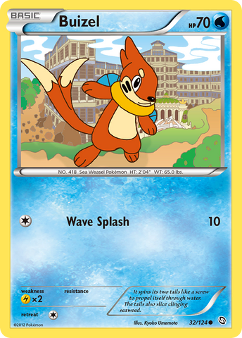 Buizel (32/124) [Black & White: Dragons Exalted] Reverse Holofoil