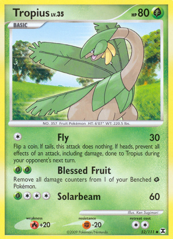 Tropius (52/111) [Platinum: Rising Rivals] Reverse Holofoil