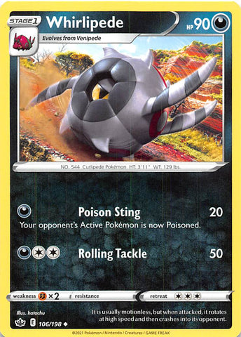 Whirlipede (106/198) [Sword & Shield: Chilling Reign] Reverse Holofoil