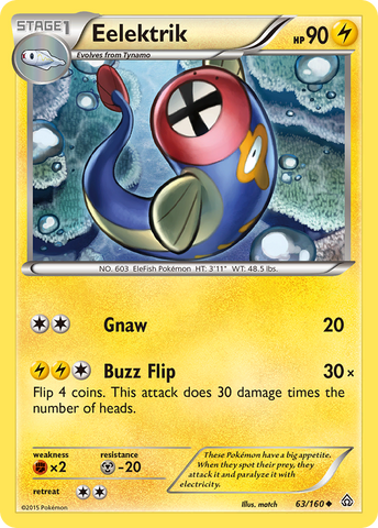 Eelektrik (63/160) [XY: Primal Clash] Reverse Holofoil