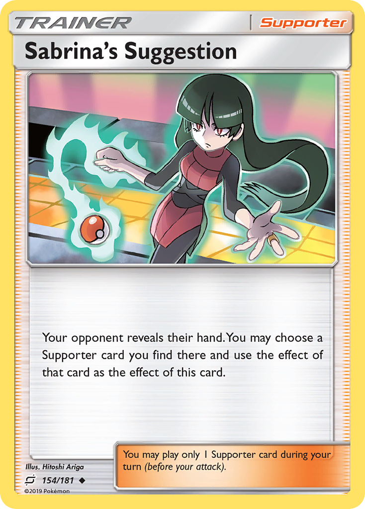 Sabrina's Suggestion (154/181) [Sun & Moon: Team Up] Reverse Holofoil