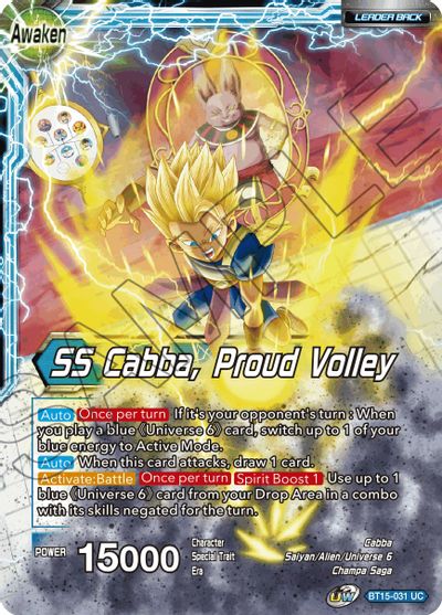 Cabba // SS Cabba, Proud Volley (BT15-031) [Saiyan Showdown] Parallel Foil