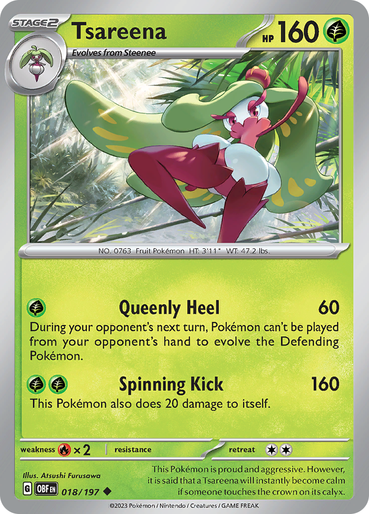 Tsareena (018/197) [Scarlet & Violet: Obsidian Flames] Reverse Holofoil