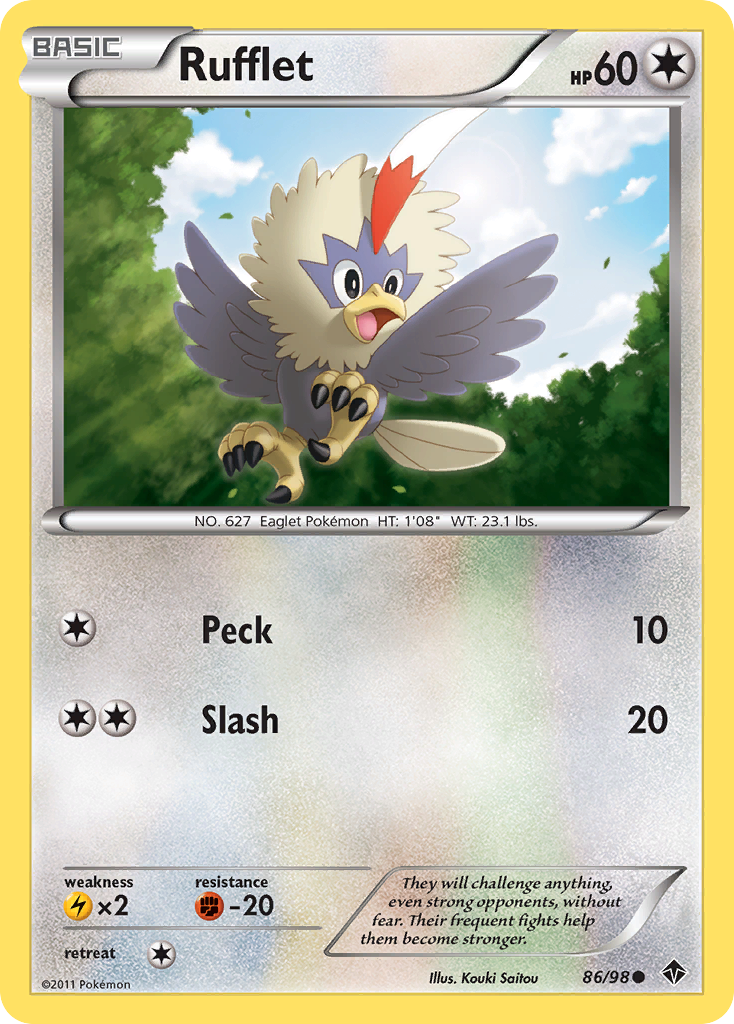 Rufflet (86/98) [Black & White: Emerging Powers] Reverse Holofoil