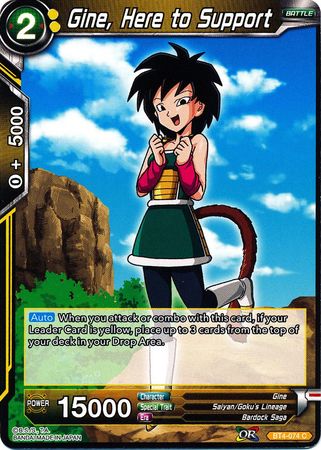 Gine, Here to Support (BT4-074) [Colossal Warfare] Parallel Foil