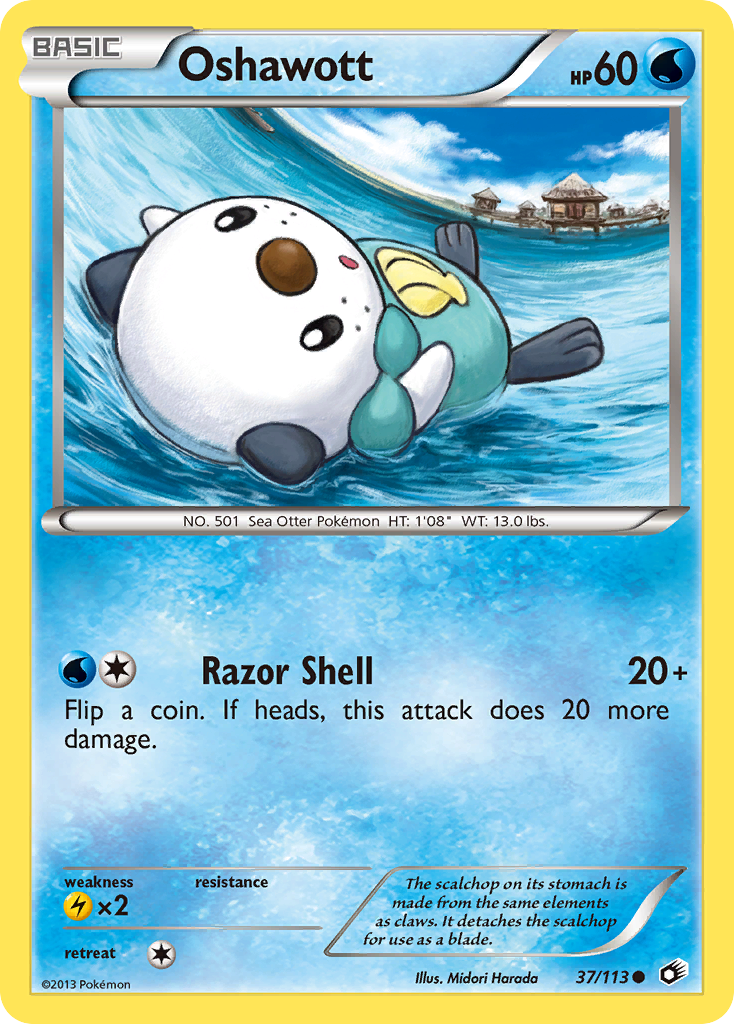 Oshawott (37/113) [Black & White: Legendary Treasures] Reverse Holofoil