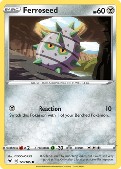 Ferroseed (123/185) [Sword & Shield: Vivid Voltage] Reverse Holofoil