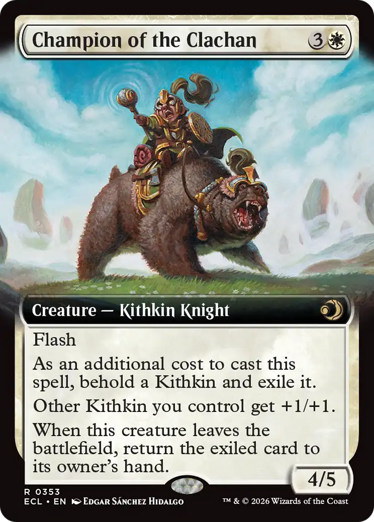 Champion of the Clachan (Extended Art) [Lorwyn Eclipsed] Foil