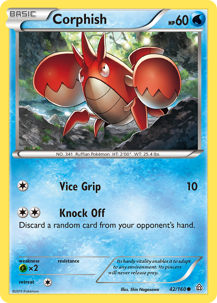 Corphish (42/160) [XY: Primal Clash] Reverse Holofoil
