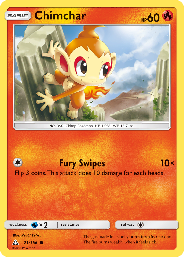 Chimchar (21/156) [Sun & Moon: Ultra Prism] Reverse Holofoil