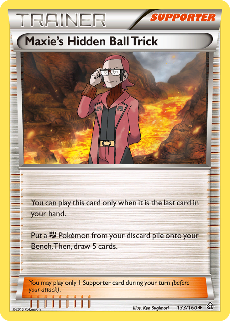Maxie's Hidden Ball Trick (133/160) [XY: Primal Clash] Reverse Holofoil