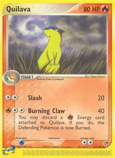 Quilava (51/100) [EX: Sandstorm] Reverse Holofoil
