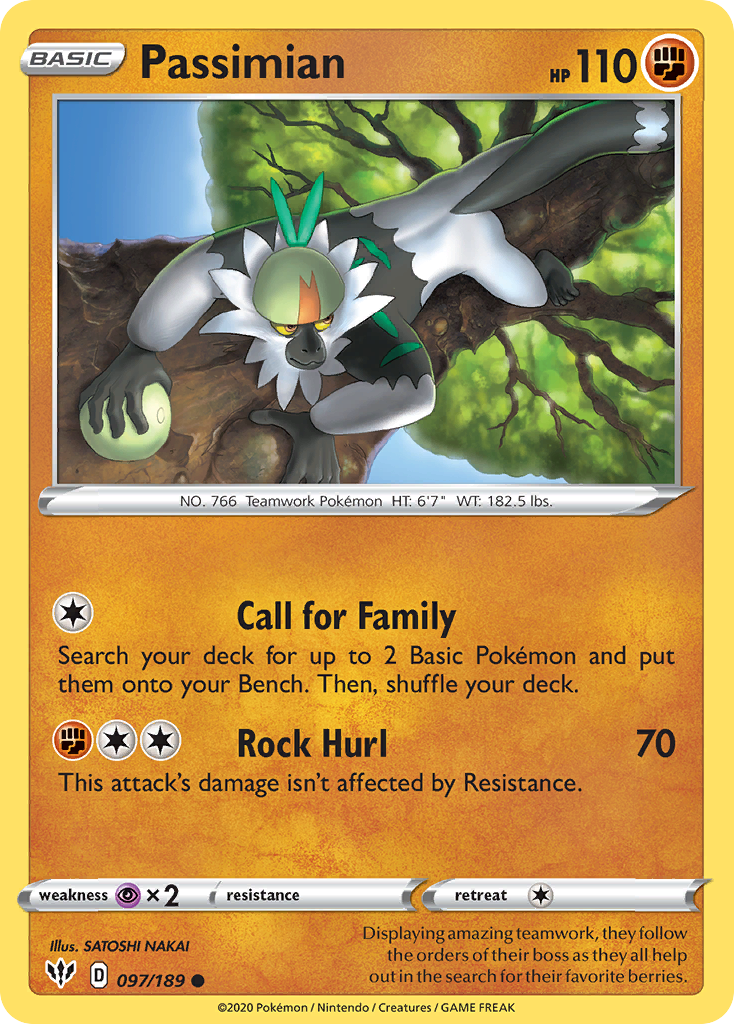 Passimian (097/189) [Sword & Shield: Darkness Ablaze] Reverse Holofoil