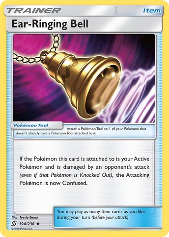 Ear-Ringing Bell (194/236) [Sun & Moon: Unified Minds] Reverse Holofoil