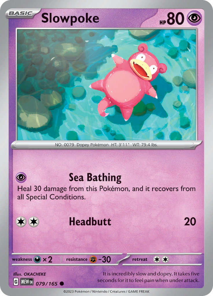 Slowpoke (079/165) [Scarlet & Violet 151] Reverse Holofoil