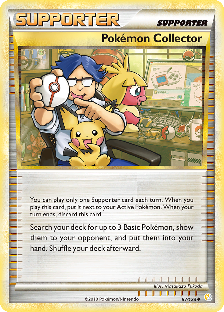 Pokemon Collector (97/123) [HeartGold & SoulSilver: Base Set] Reverse Holofoil